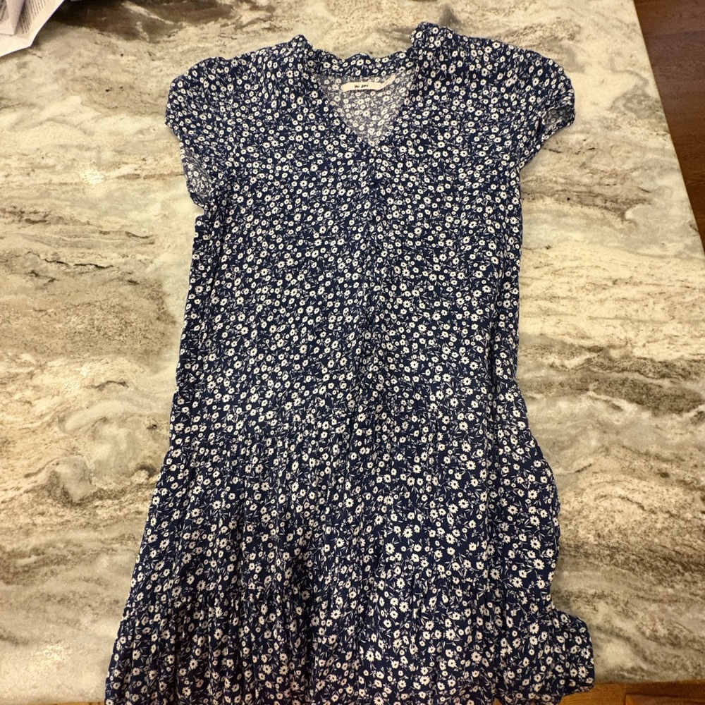 Miami Navy Floral Kids Dress